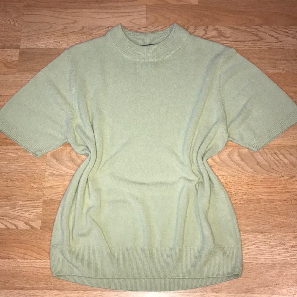 Sag harbor light green short sleeve top